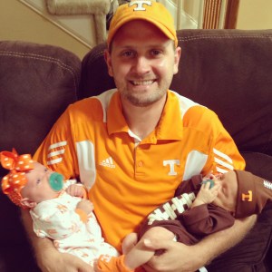 Tommy with Eli & Emry before the first UT football game